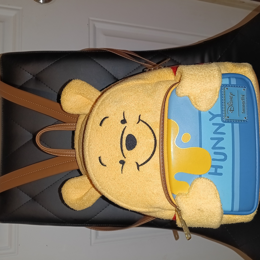 Loungefly New Yellow Disney Winnie The Pooh Cozy Backpack - Picture 2 of 12